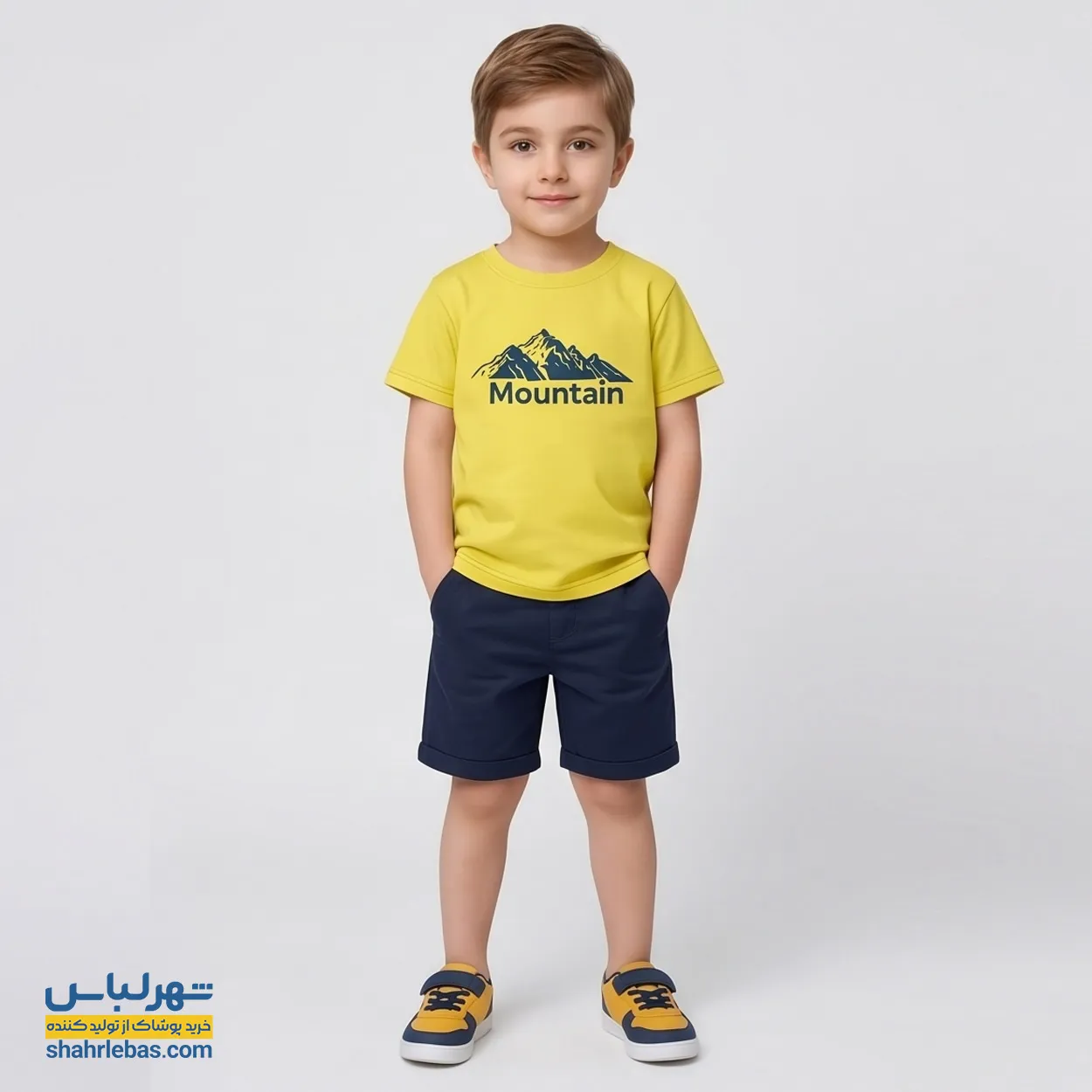 تیشرت پسرانه طرح Mountain کد 012