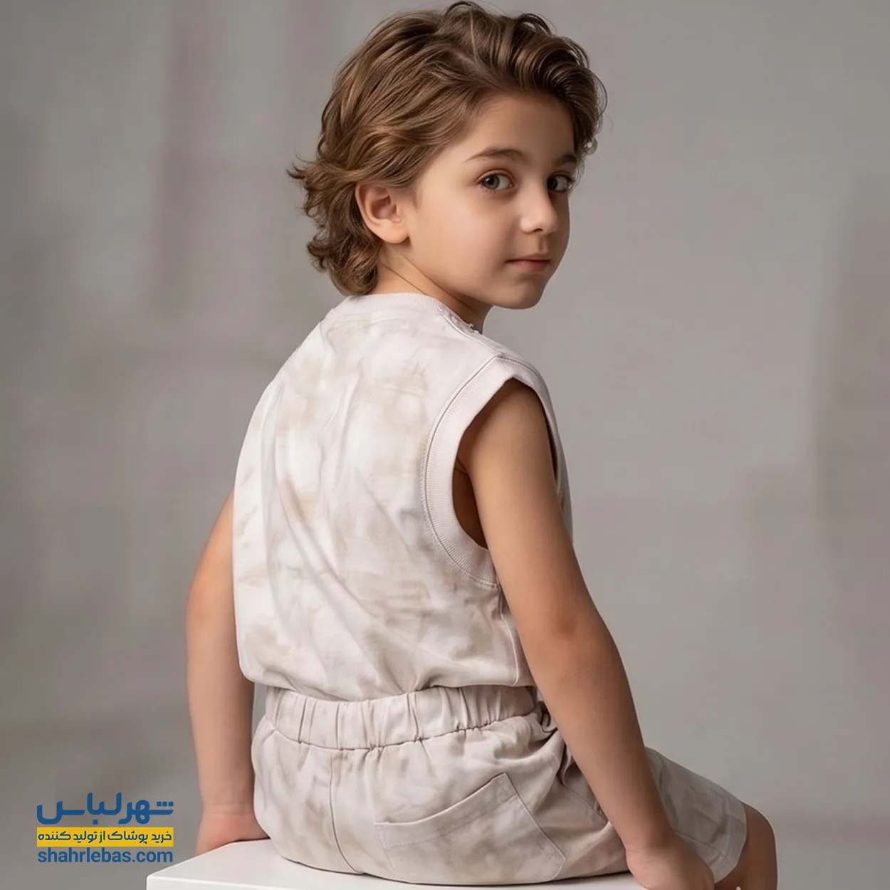 ست شلوارک و استین حلقه ای مدل 001، پنبه‌ای خنک مناسب ۳ تا ۹ سال 6