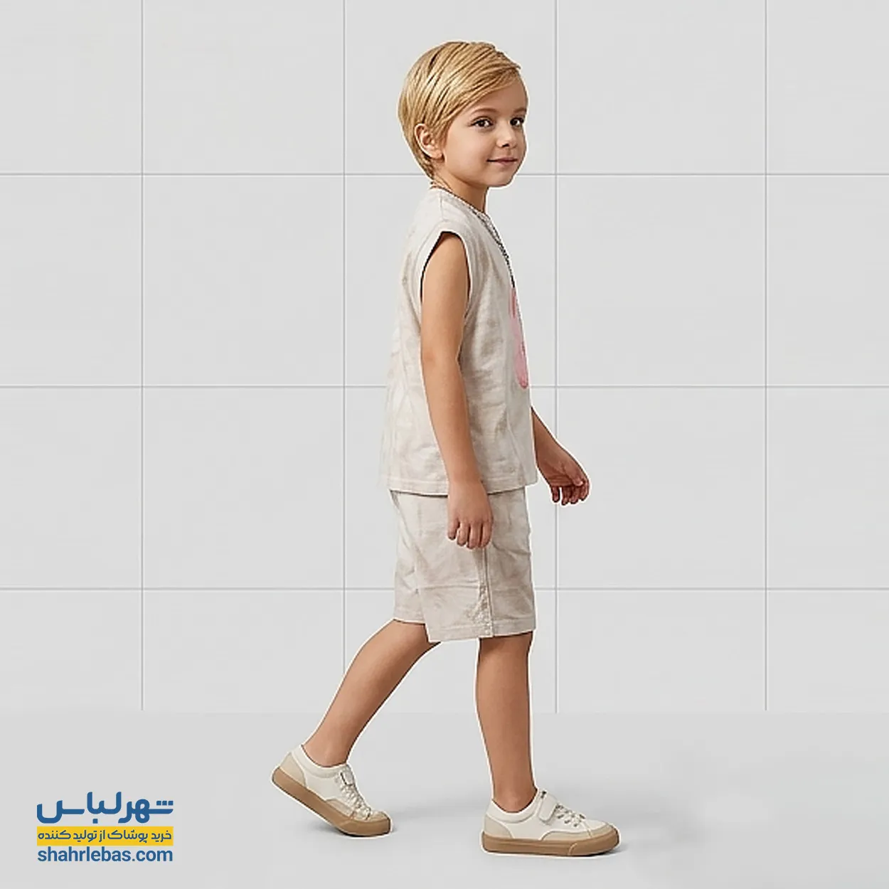 ست شلوارک و استین حلقه ای مدل 001، پنبه‌ای خنک مناسب ۳ تا ۹ سال 9